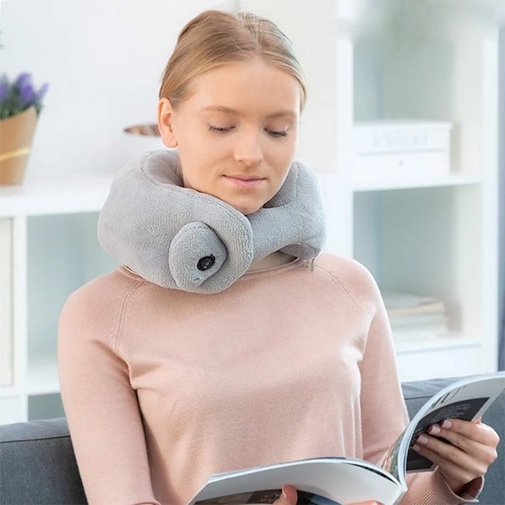 Uxsiya Vibrationsmassagekissen Nackenkissen U-Form kabellos