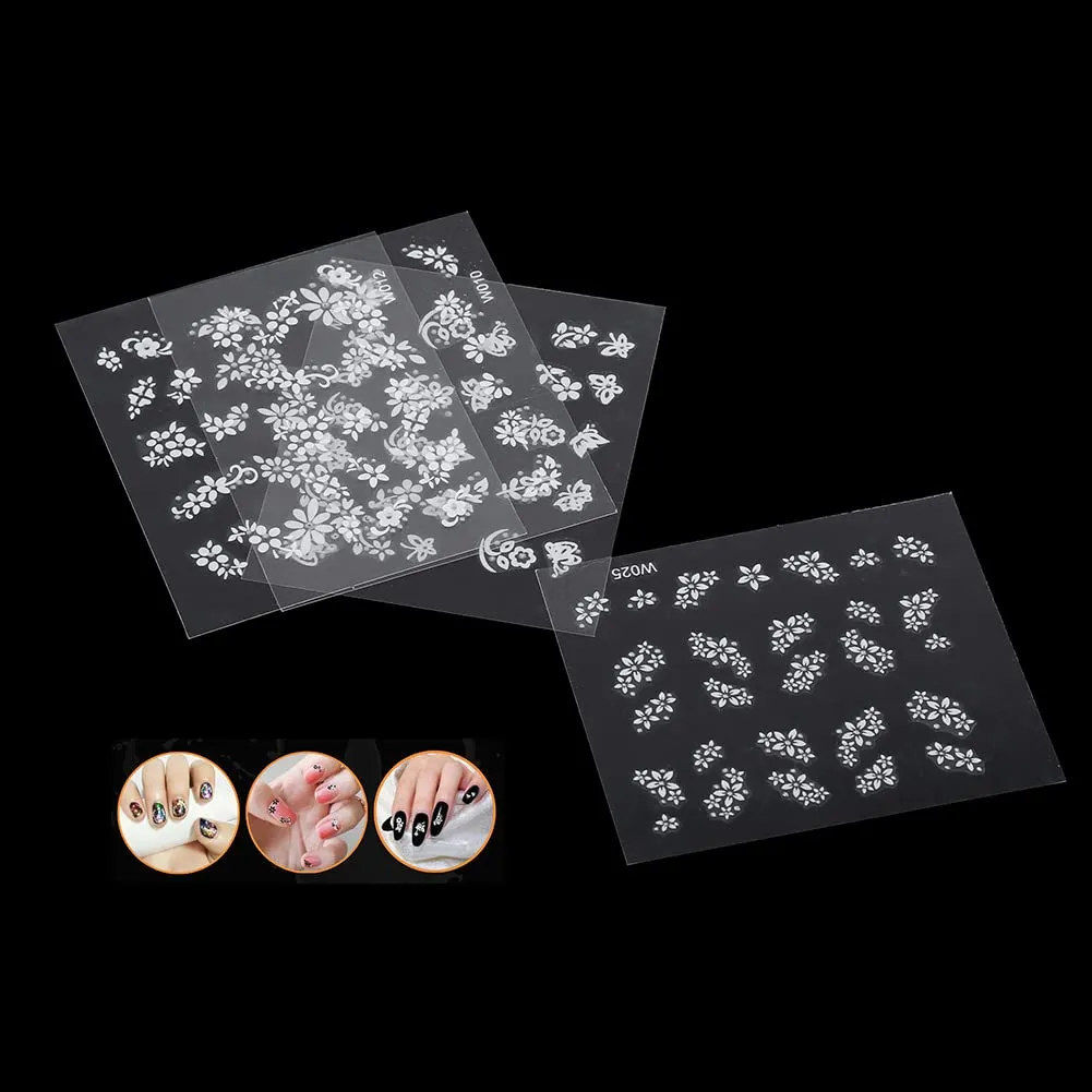 Uxsiya Nagelsticker 3D Blumen 50 Blatt mehrfarbig