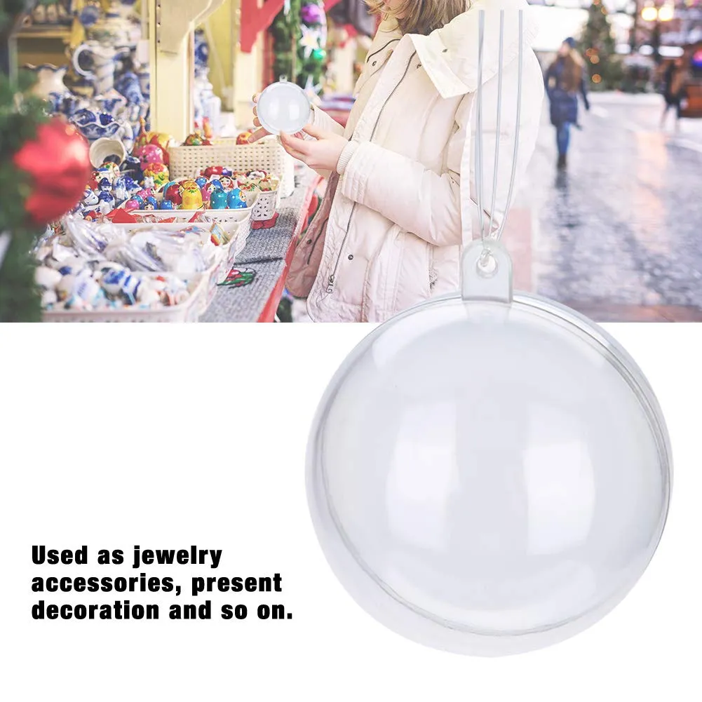 Uxsiya Plastikkugeln transparent 20 Stück