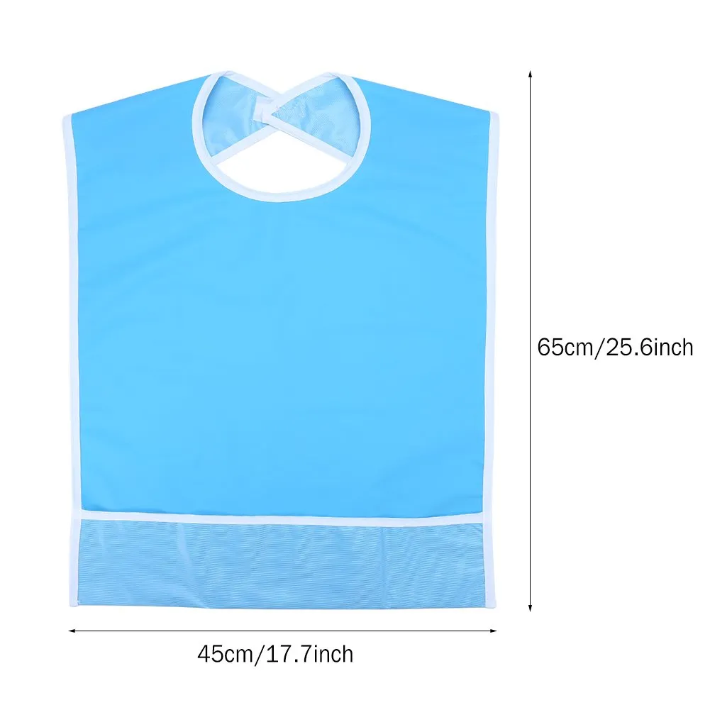 Uxsiya Lätzchen für Erwachsene PVC Esslätzchen Himmelblau