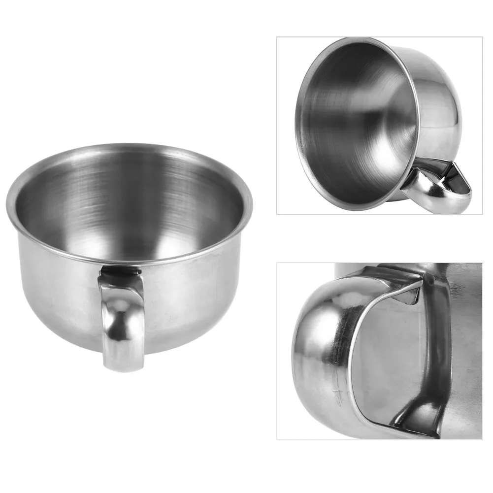 Uxsiya Rasierschale Edelstahl 11cm mit Griff