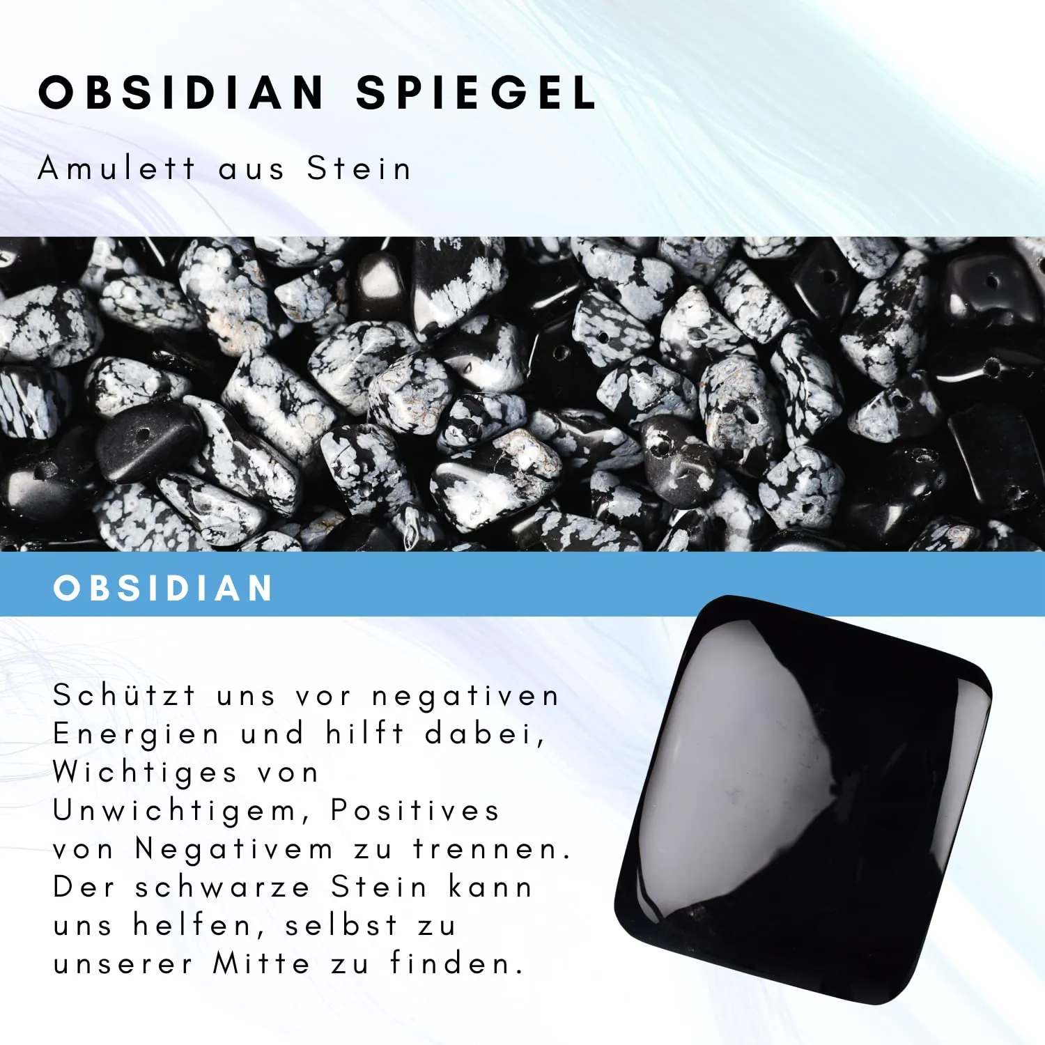 Lapis Vitalis Obsidian Spiegel