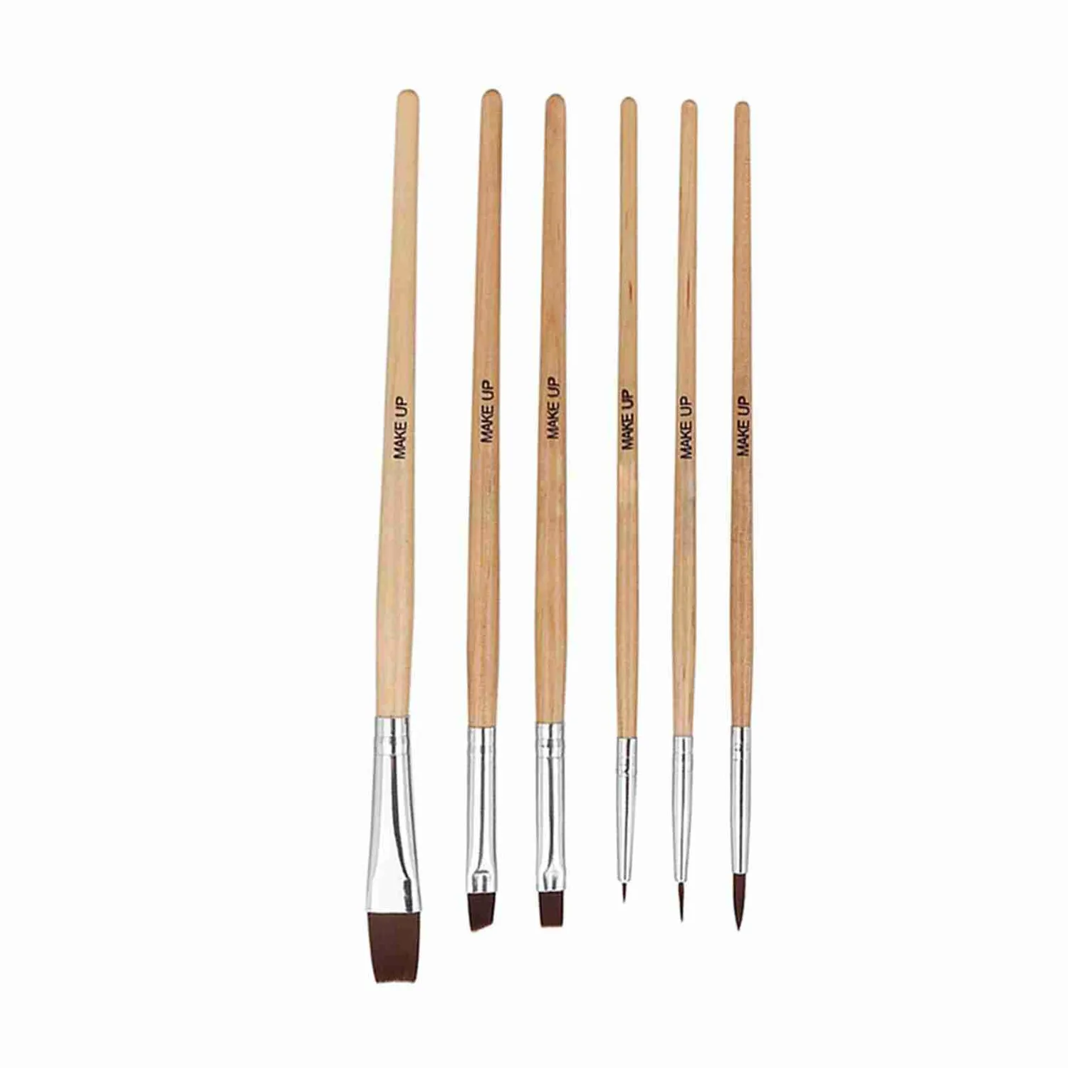 Uxsiya Face Body Paint Pinsel 6-teilig mit Holzgriff