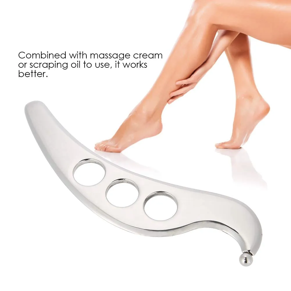 Uxsiya Gua-Sha-Massagewerkzeug Edelstahl mit Stoffbeutel