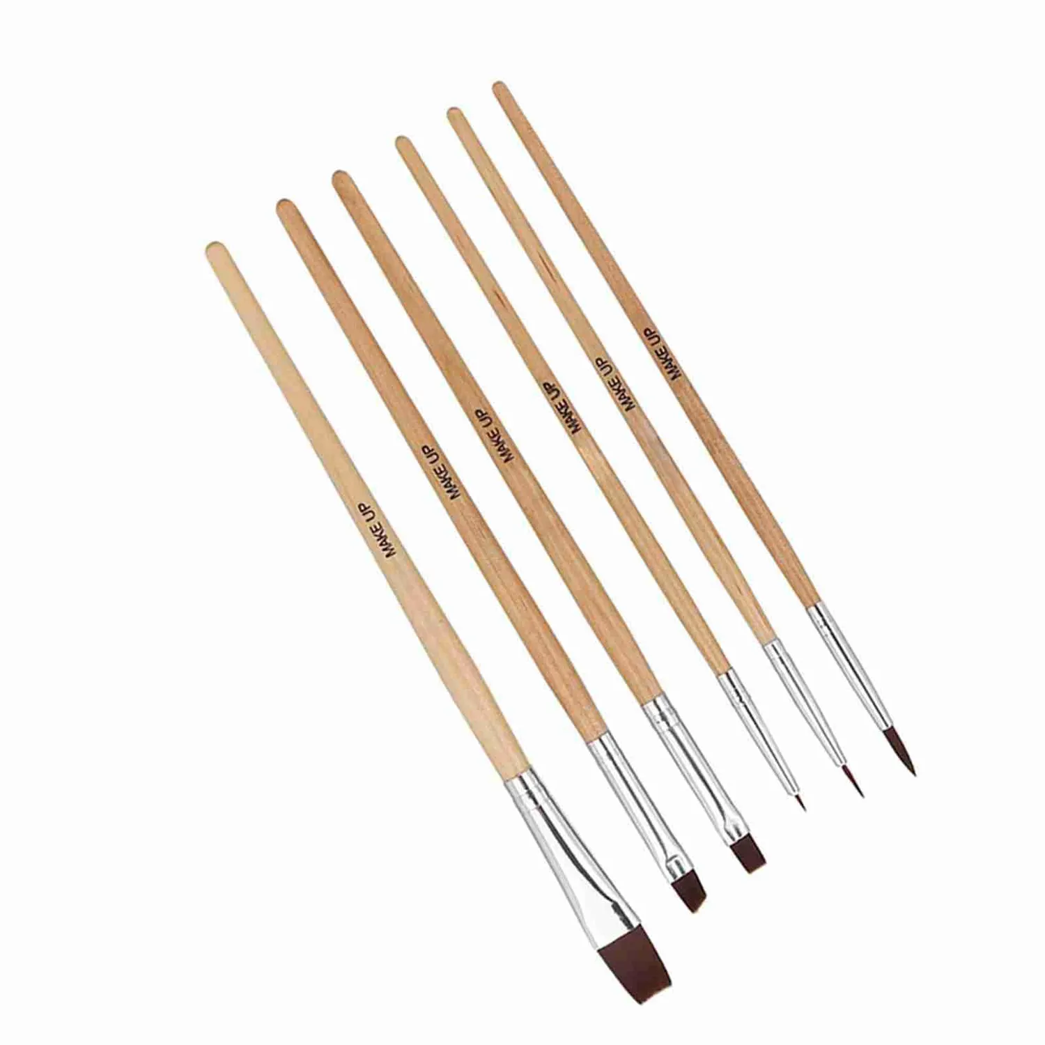 Uxsiya Face Body Paint Pinsel 6-teilig mit Holzgriff