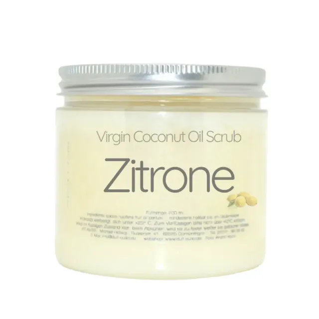 Atlantis Zitrone Kokosöl Peeling Zucker für weiche Haut