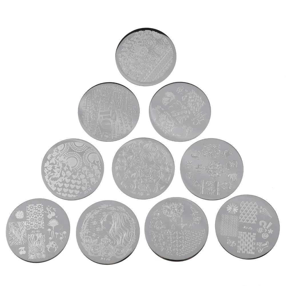 Uxsiya Nail-Art-Stempelplatten-Set Blumen Wald für DIY