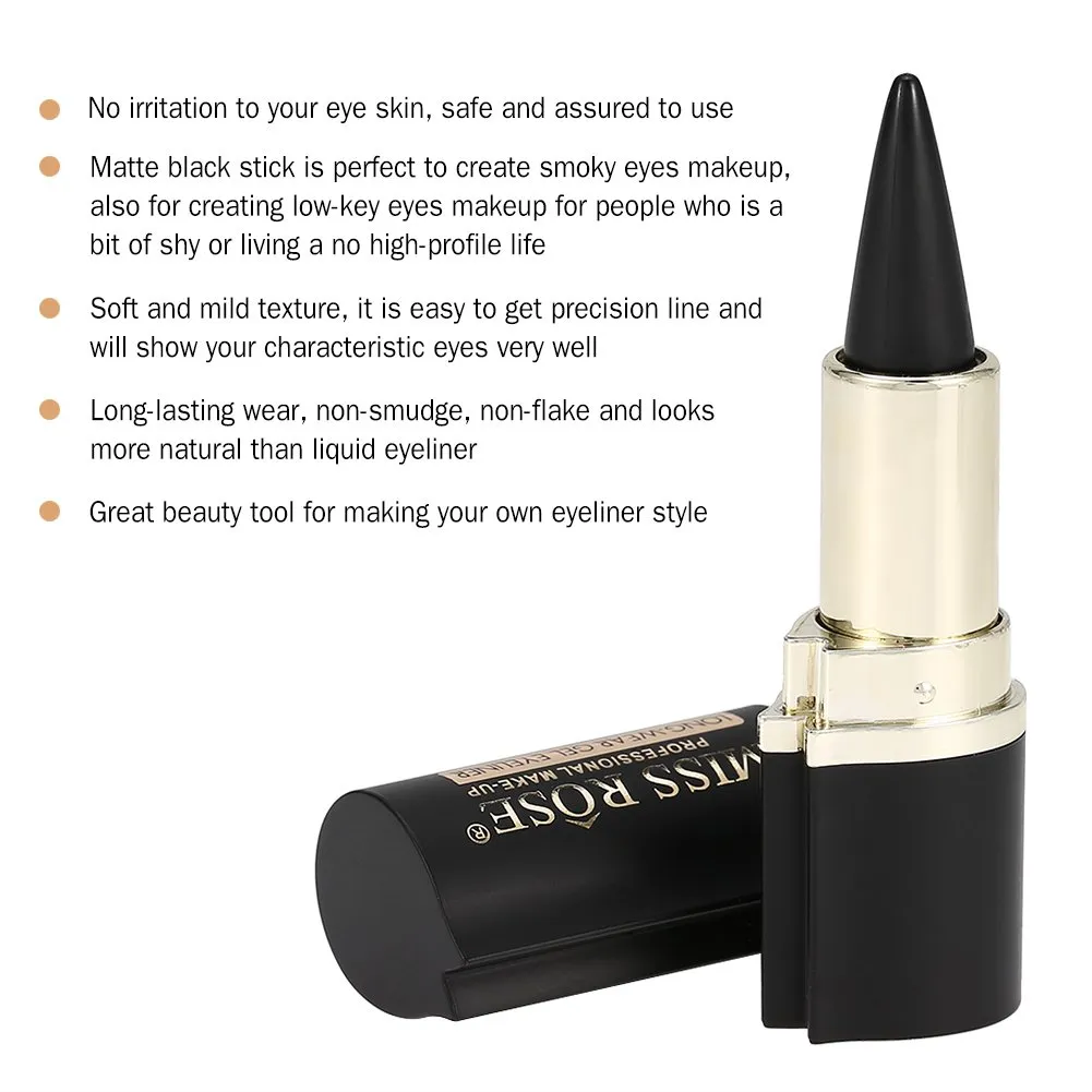 Uxsiya Eyeliner-Stift wasserfest matt Schwarz