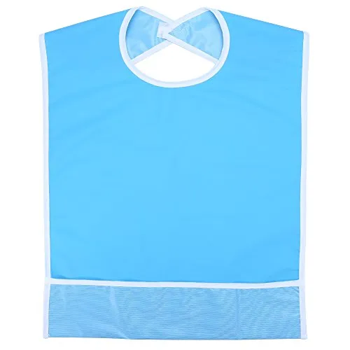 Uxsiya Lätzchen für Erwachsene PVC Esslätzchen Himmelblau