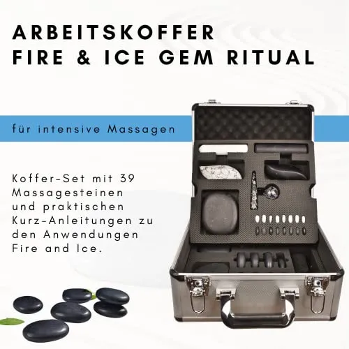 Lapis Vitalis Fire & Ice Gem Ritual Massagekoffer 39-tlg