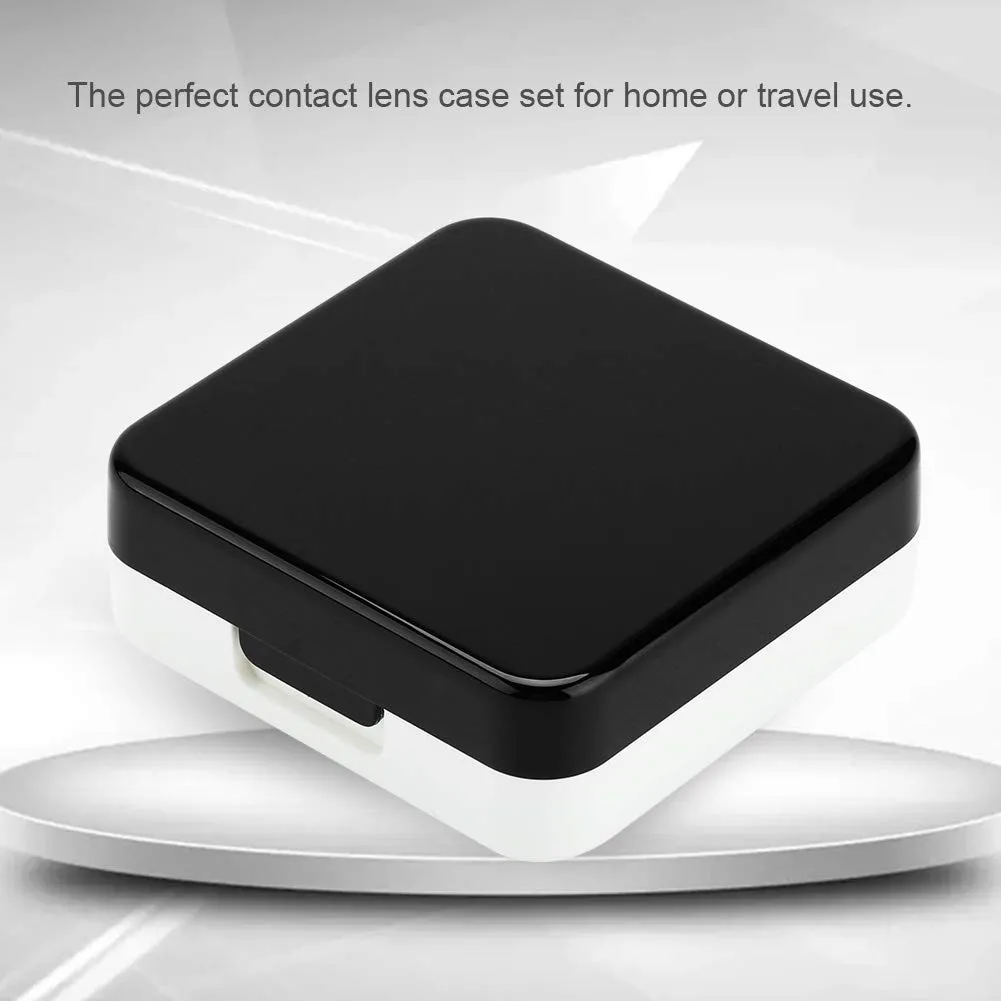 Uxsiya Mini Kontaktlinsenbehälter Schwarz für Reisen