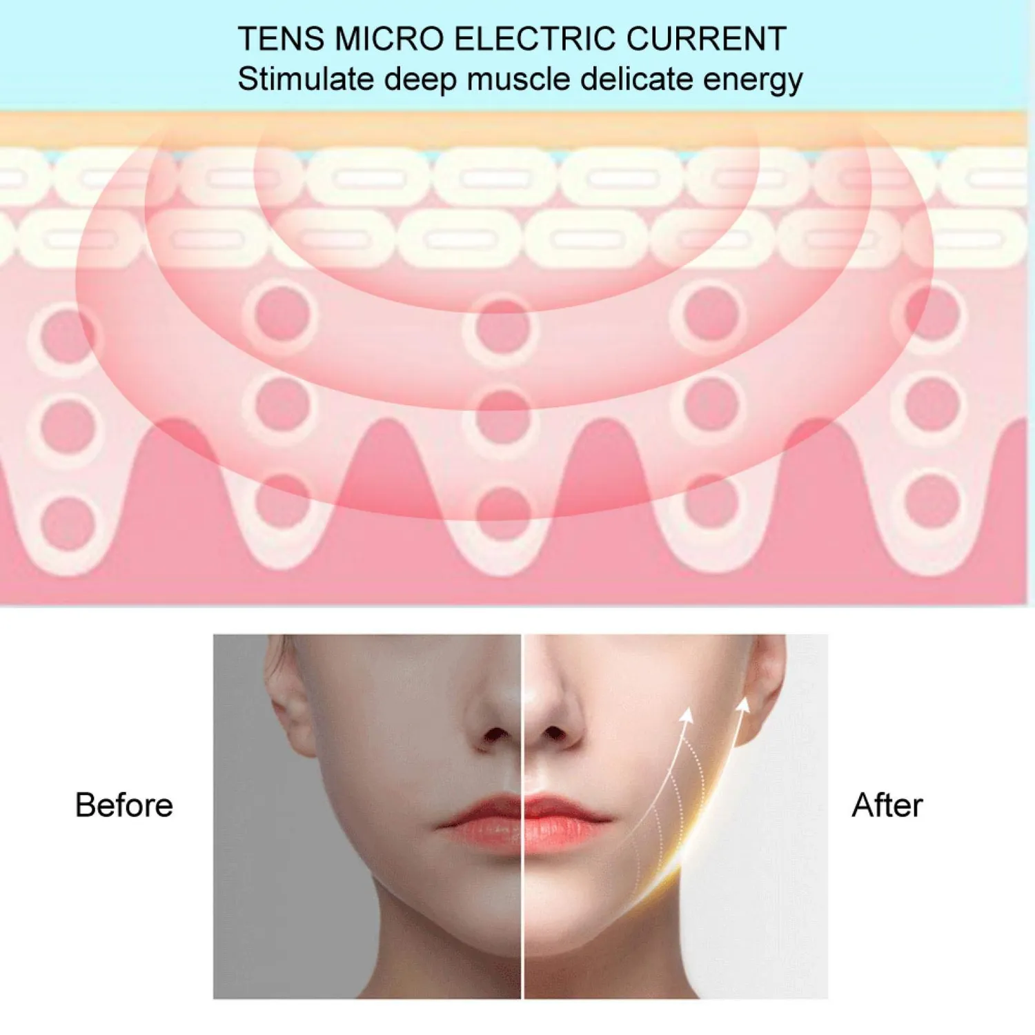 Uxsiya V Face Machine EMS-Gesichtsmassagegerät Photon-Lichttherapie