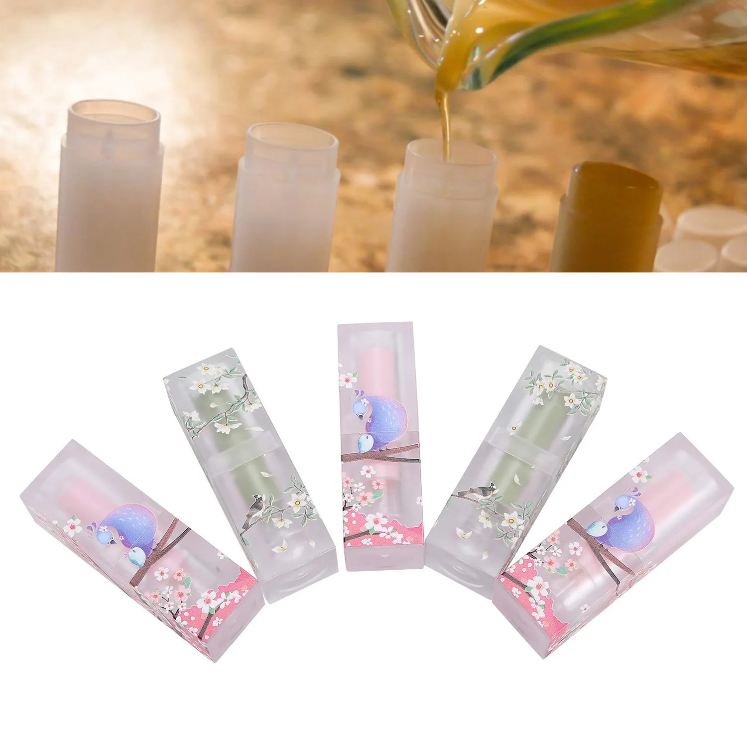 Uxsiya leere Lippenstifthülse Lippenbalsam-Behälter Kunststoff
