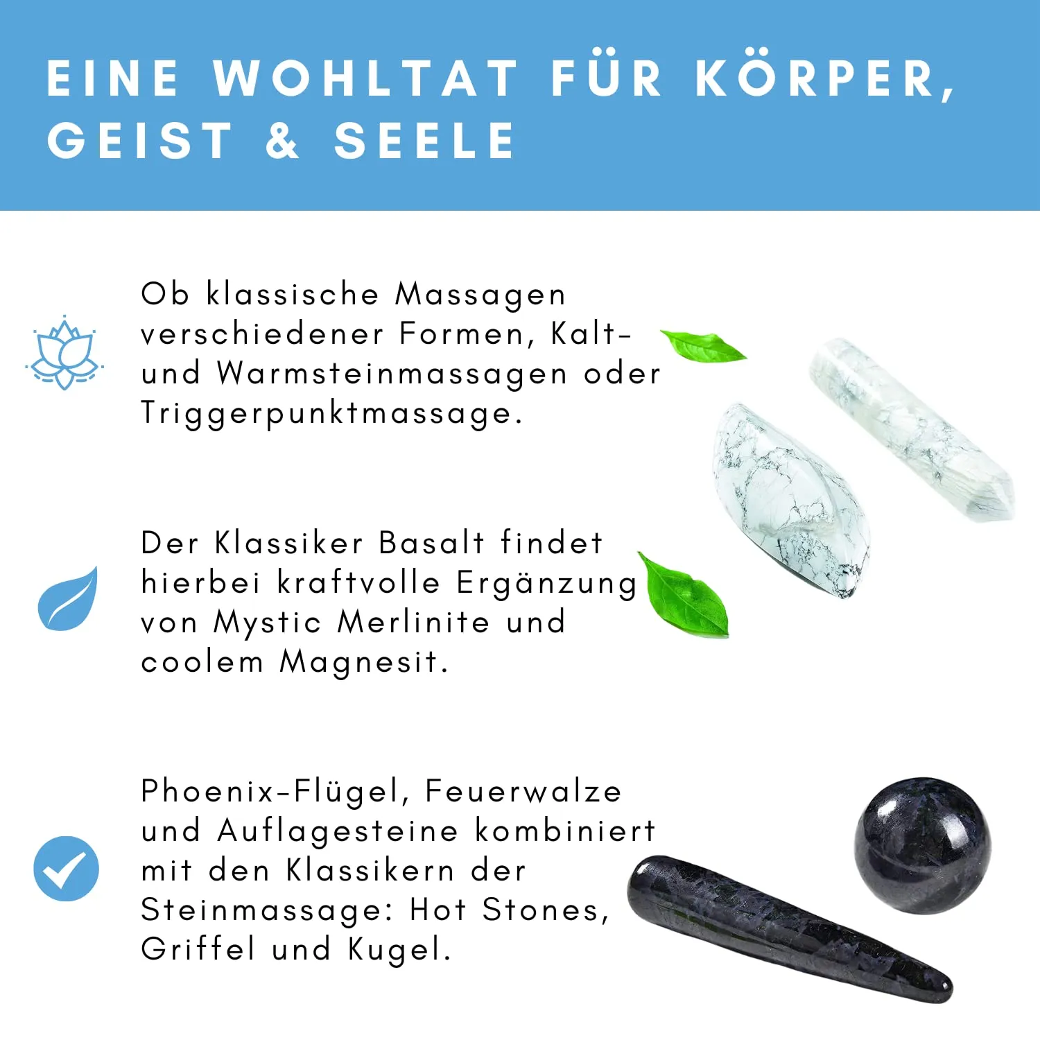 Lapis Vitalis Fire & Ice Gem Ritual Massagekoffer 39-tlg