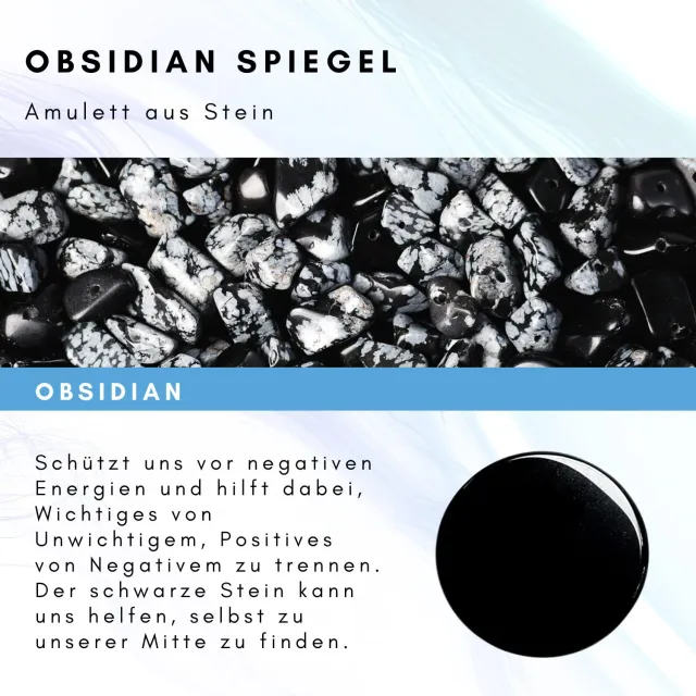 Lapis Vitalis Obsidian Spiegel