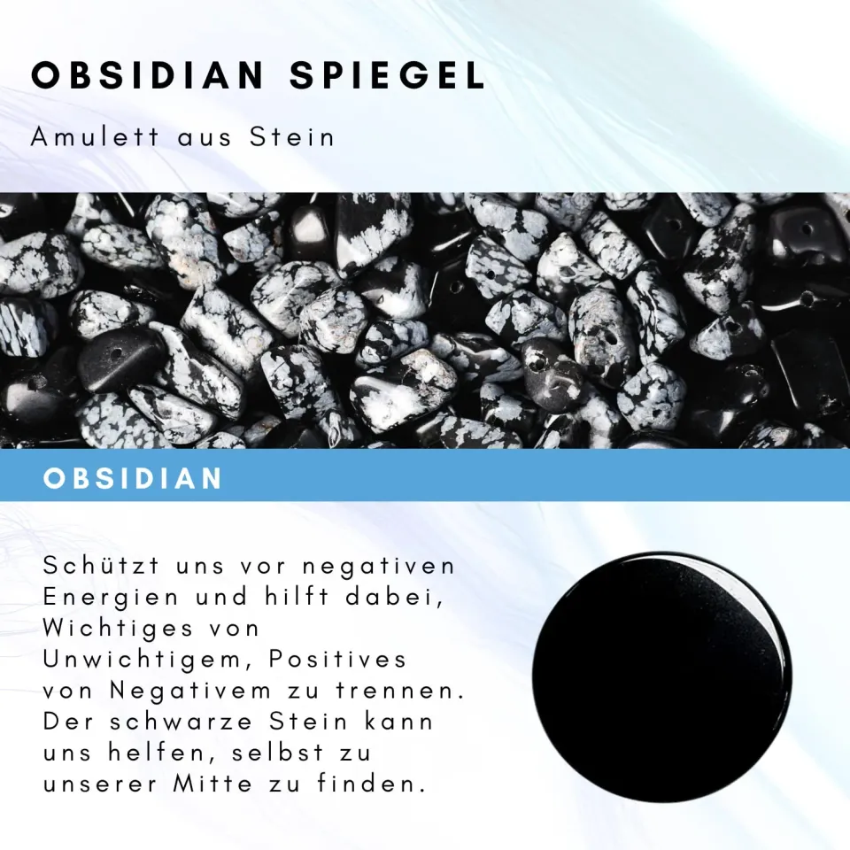 Lapis Vitalis Obsidian Spiegel