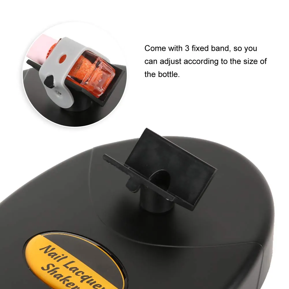 Uxsiya Nagellack-Shaker einstellbar schwarz mit EU-Stecker