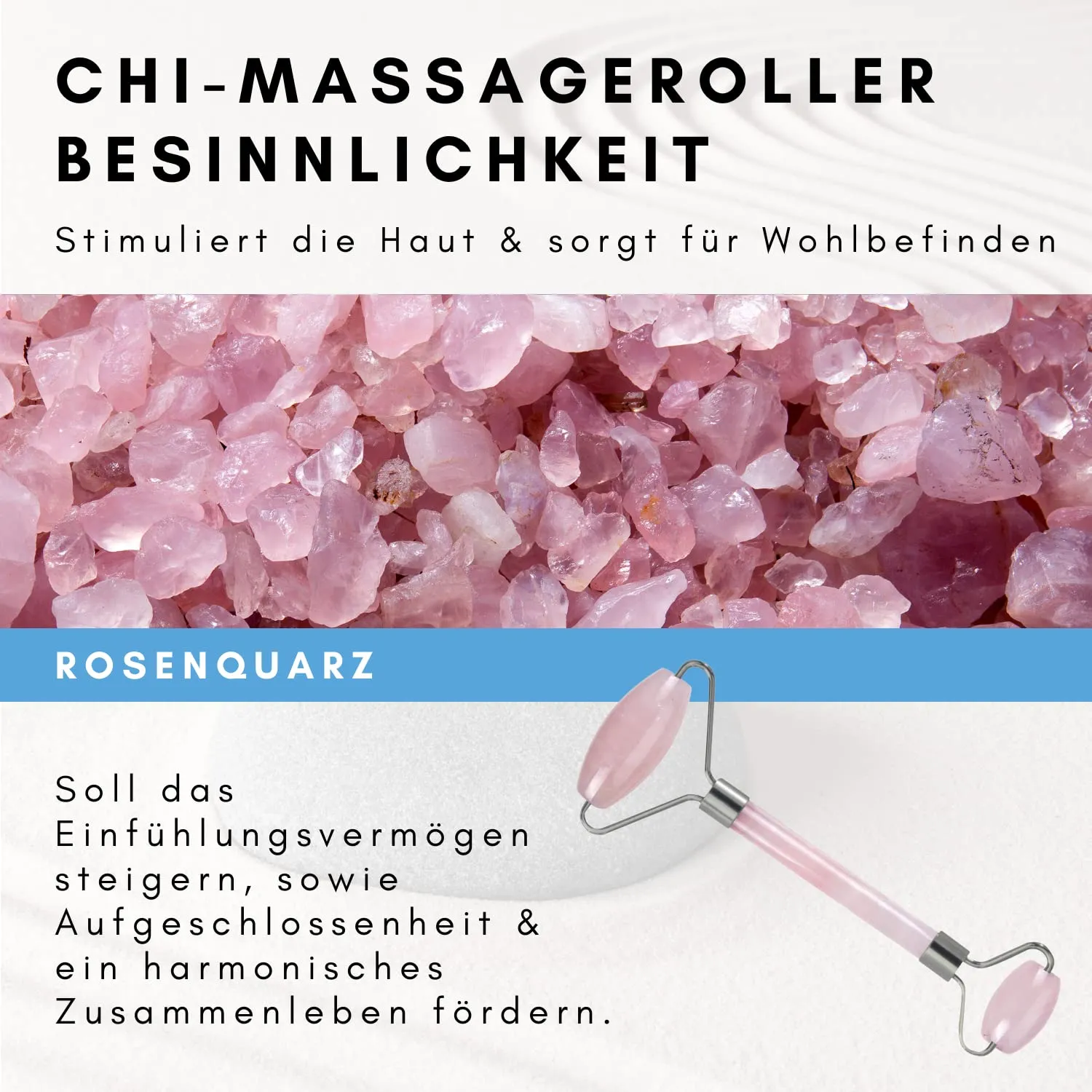 Lapis Vitalis Chi-Massageroller Gesichtsroller 15 cm