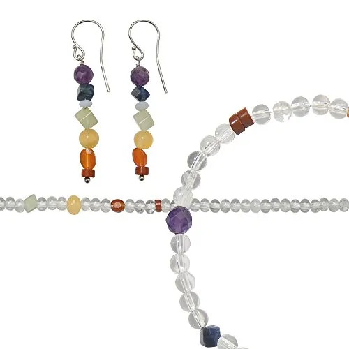 Lapis Vitalis Crystal Chakra Schmuckset 3-tlg Bergkristall