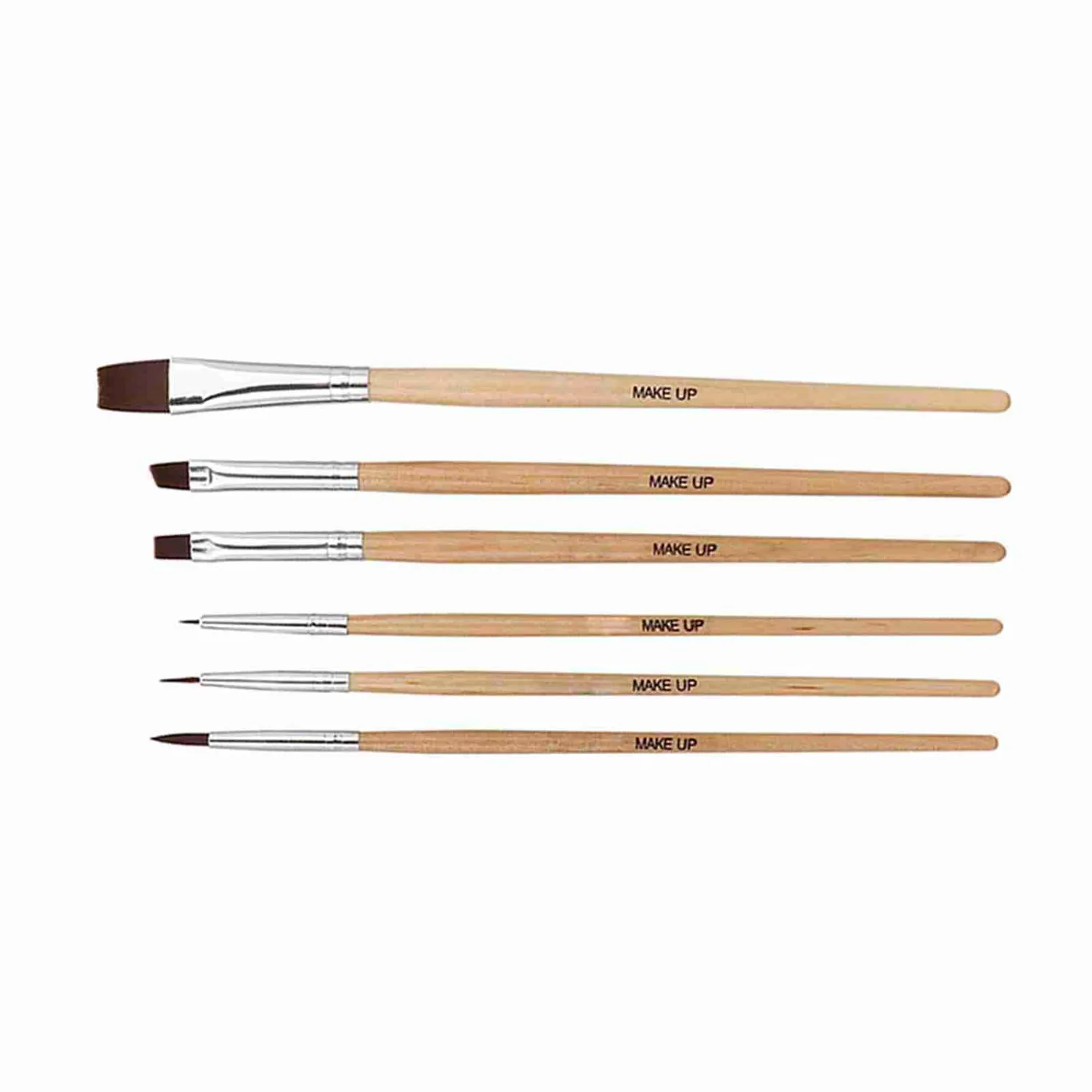 Uxsiya Face Body Paint Pinsel 6-teilig mit Holzgriff