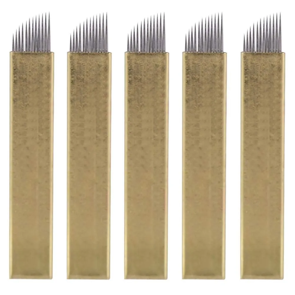 Uxsiya Microblading Pen manuell Augenbrauen mit 5 Klingen