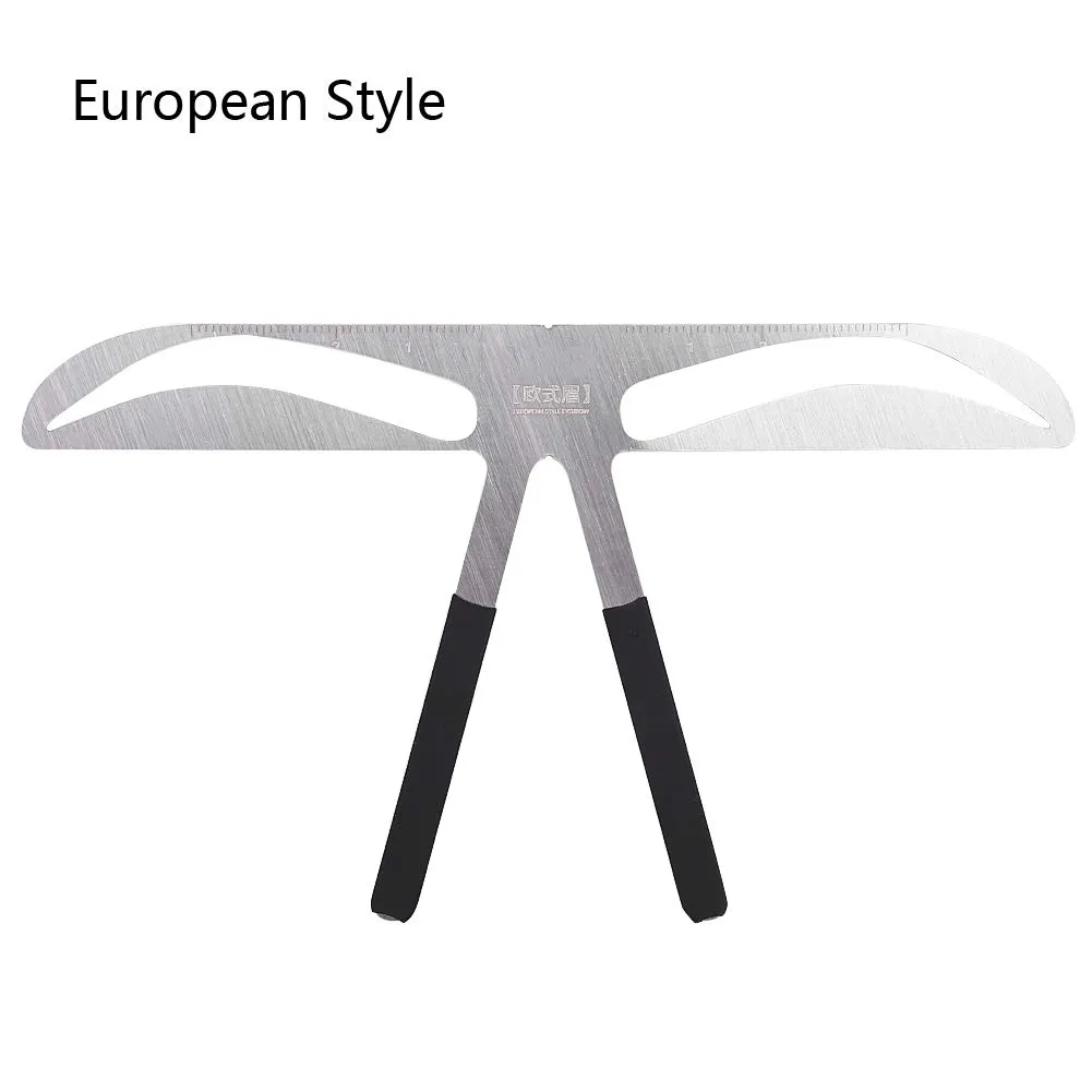 Uxsiya Augenbrauenlineal Fuchs-Form Edelstahl