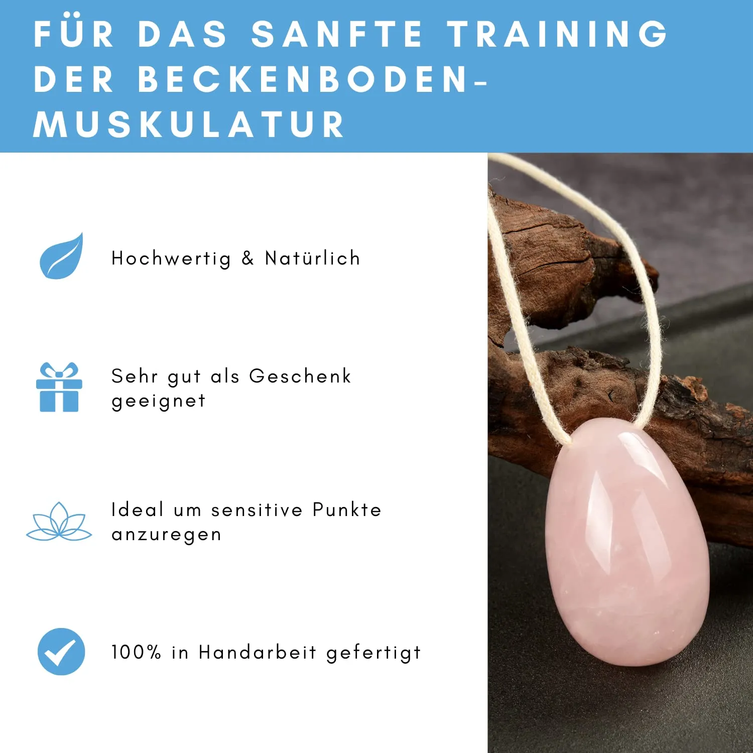 Lapis Vitalis Yoni-Ei Edelstein Beckenbodentraining