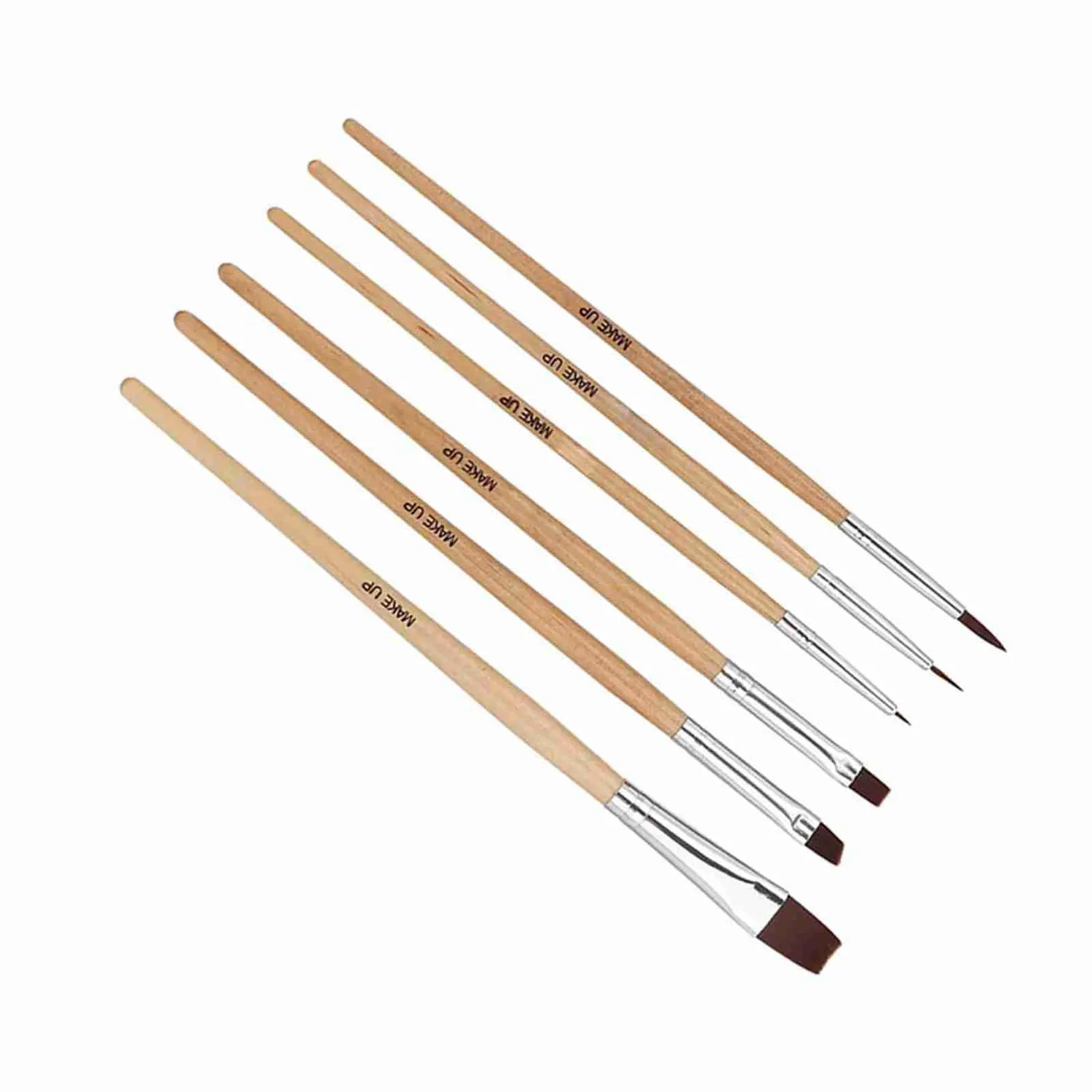 Uxsiya Face Body Paint Pinsel 6-teilig mit Holzgriff