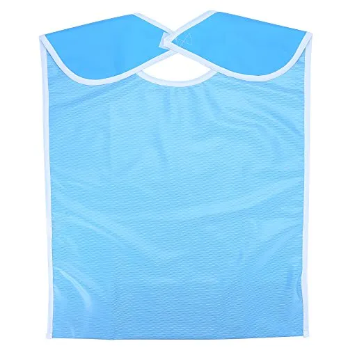 Uxsiya Lätzchen für Erwachsene PVC Esslätzchen Himmelblau