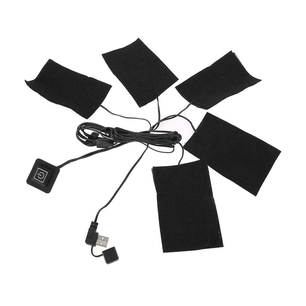 Uxsiya USB-Tuchheizung Heizkissen schwarz 11x7 cm