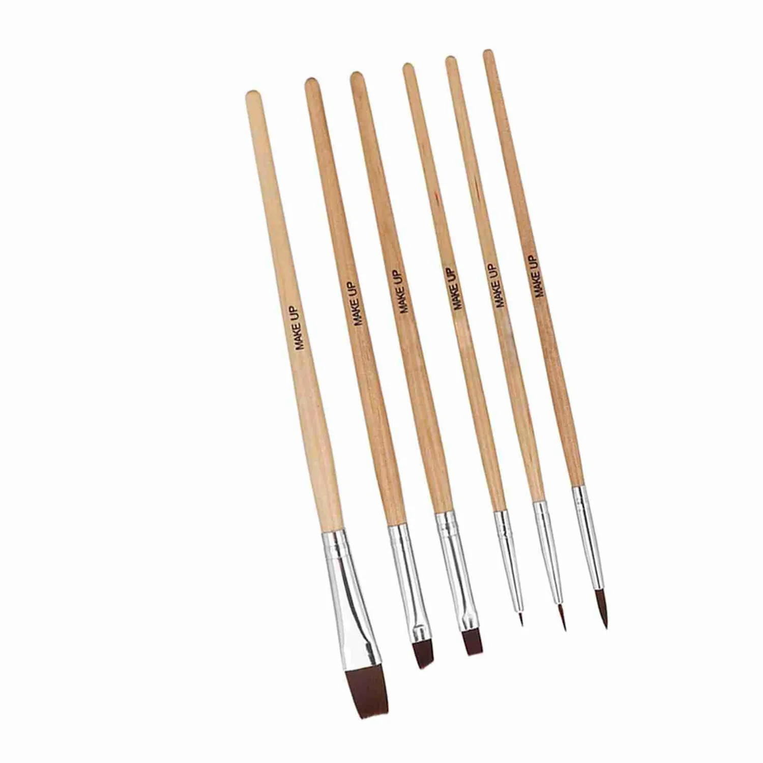 Uxsiya Face Body Paint Pinsel 6-teilig mit Holzgriff