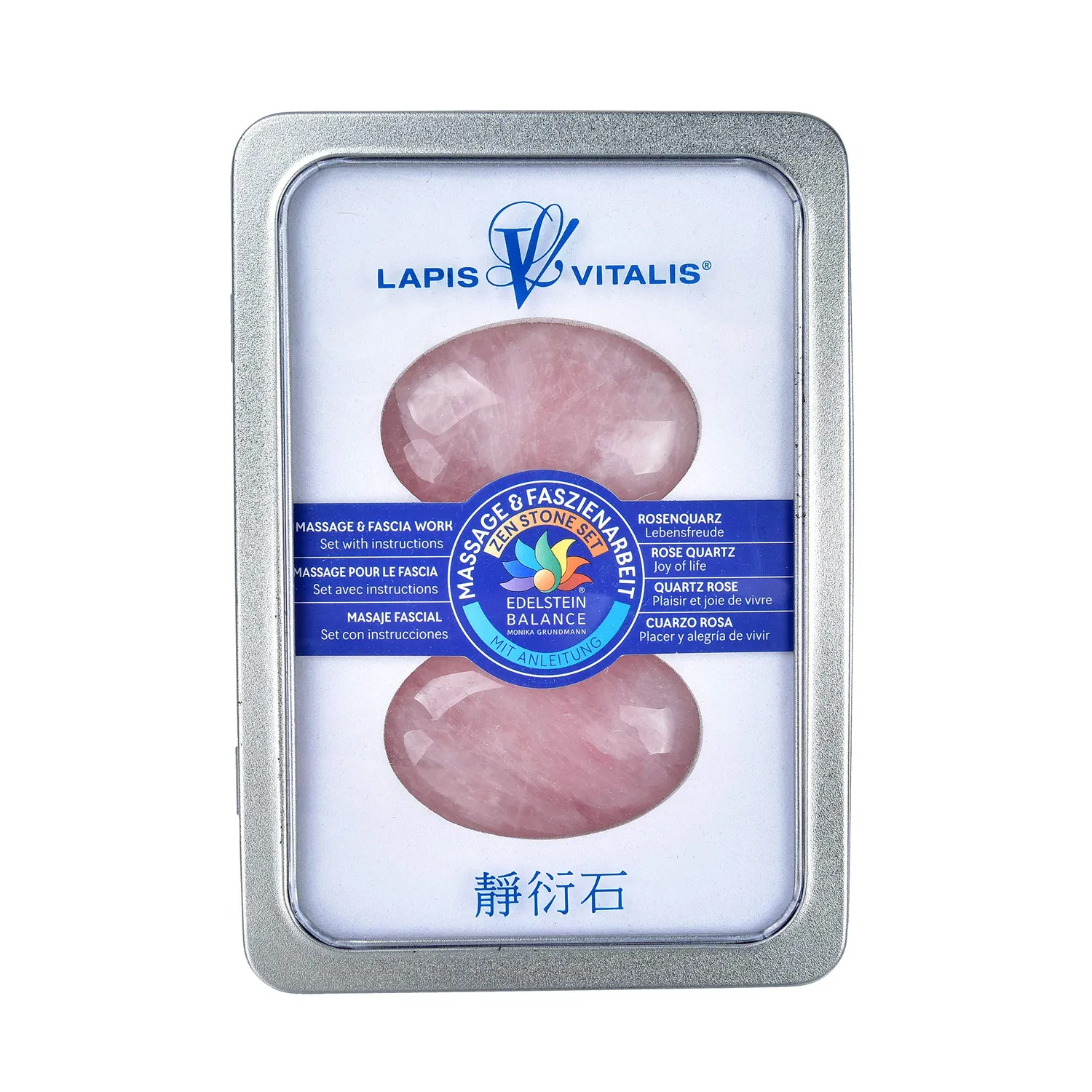 Lapis Vitalis Zenstones Massagesteine 6 x 4 x 2 cm Metalldose