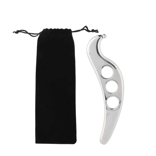 Uxsiya Gua-Sha-Massagewerkzeug Edelstahl mit Stoffbeutel
