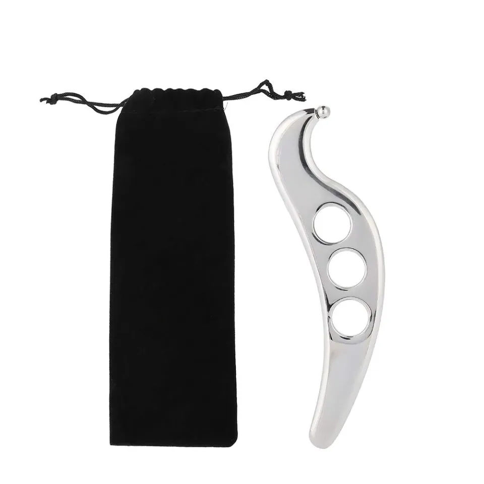 Uxsiya Gua-Sha-Massagewerkzeug Edelstahl mit Stoffbeutel