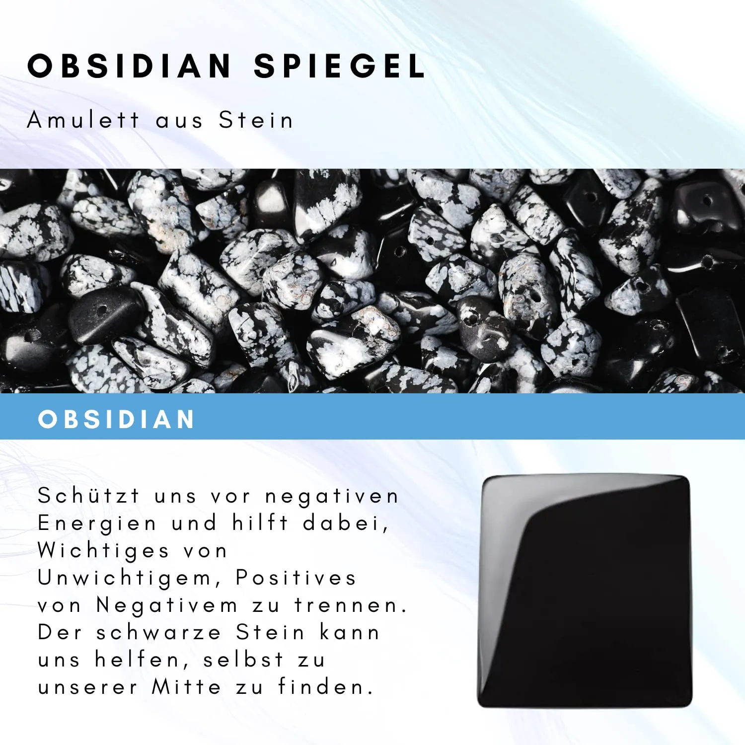 Lapis Vitalis Obsidian Spiegel