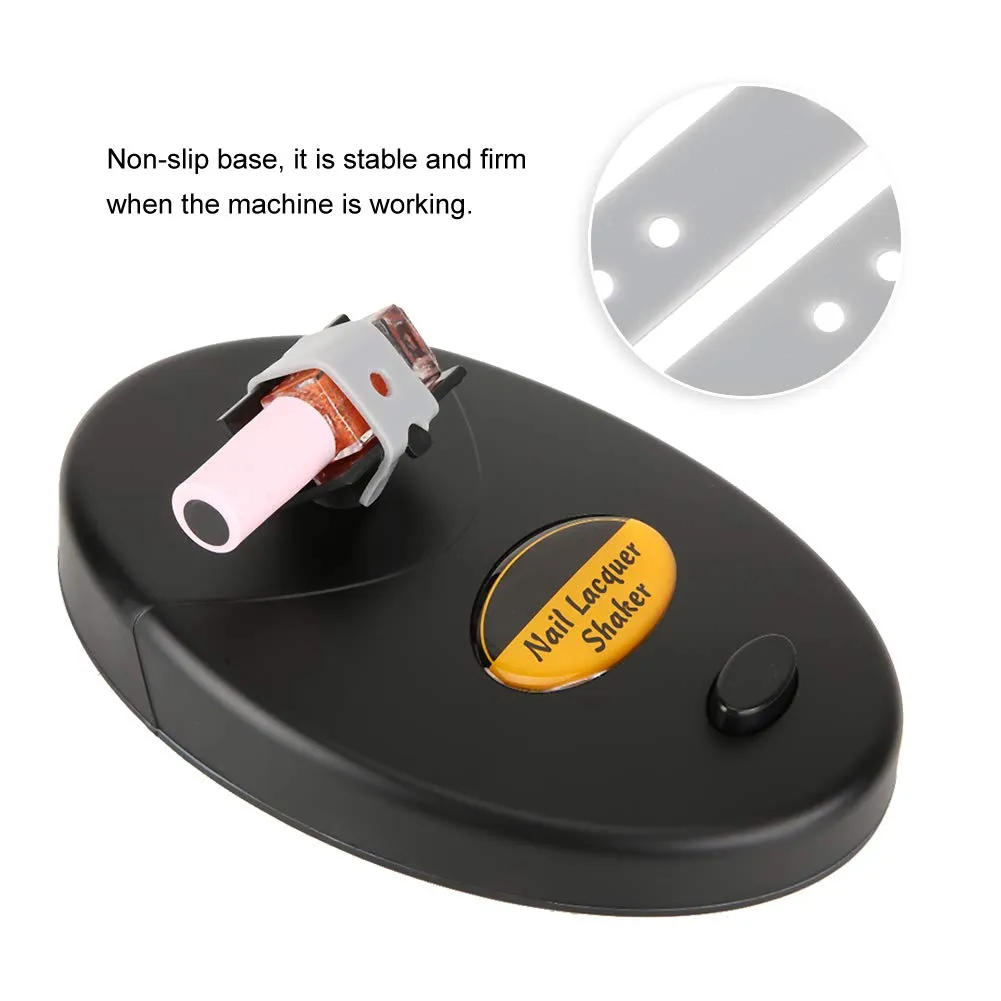 Uxsiya Nagellack-Shaker einstellbar schwarz mit EU-Stecker