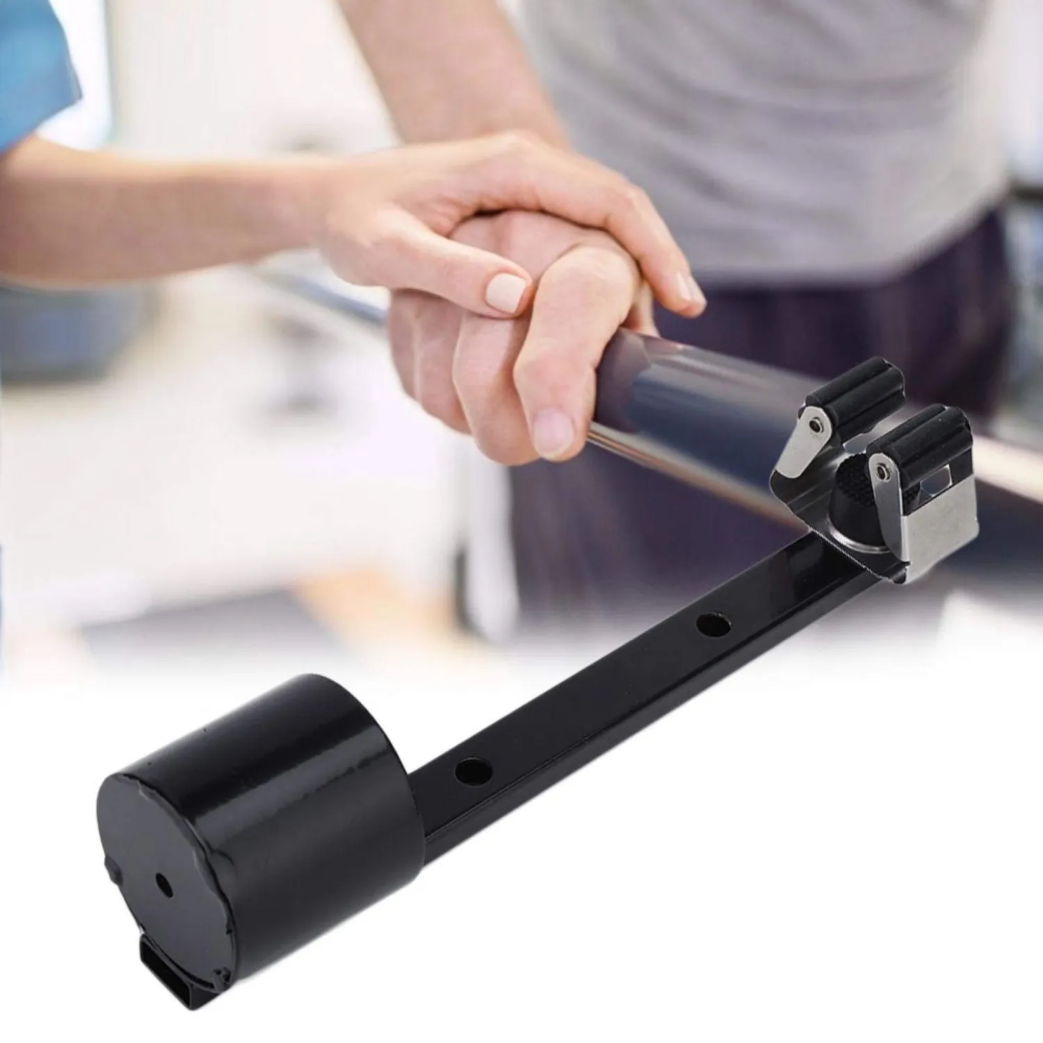 Uxsiya Gehstock-Halter Eisen schwarz für Rollstuhl