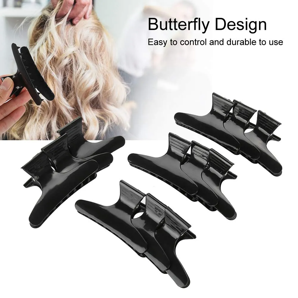 Uxsiya Black Butterfly Haarklammern schwarz 12 Stück