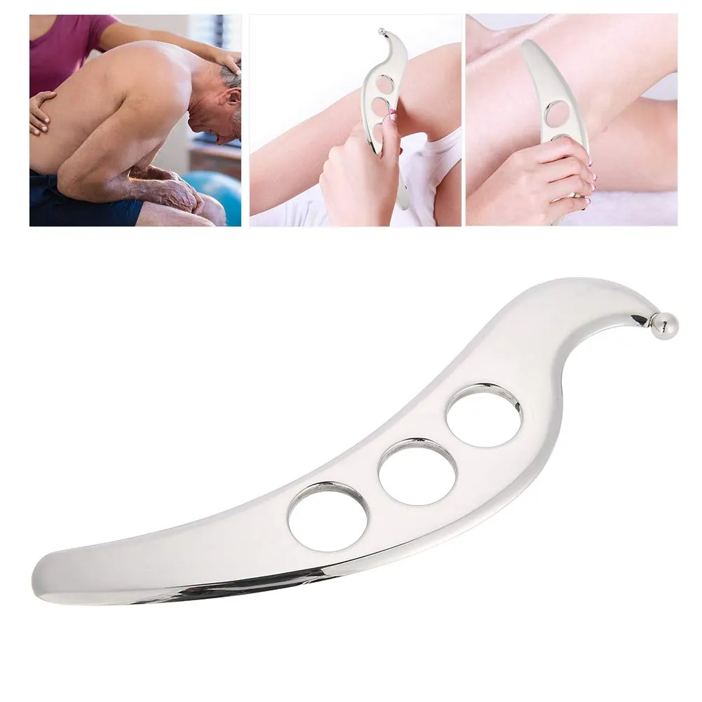 Uxsiya Gua-Sha-Massagewerkzeug Edelstahl mit Stoffbeutel