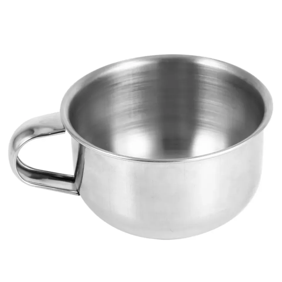 Uxsiya Rasierschale Edelstahl 11cm mit Griff