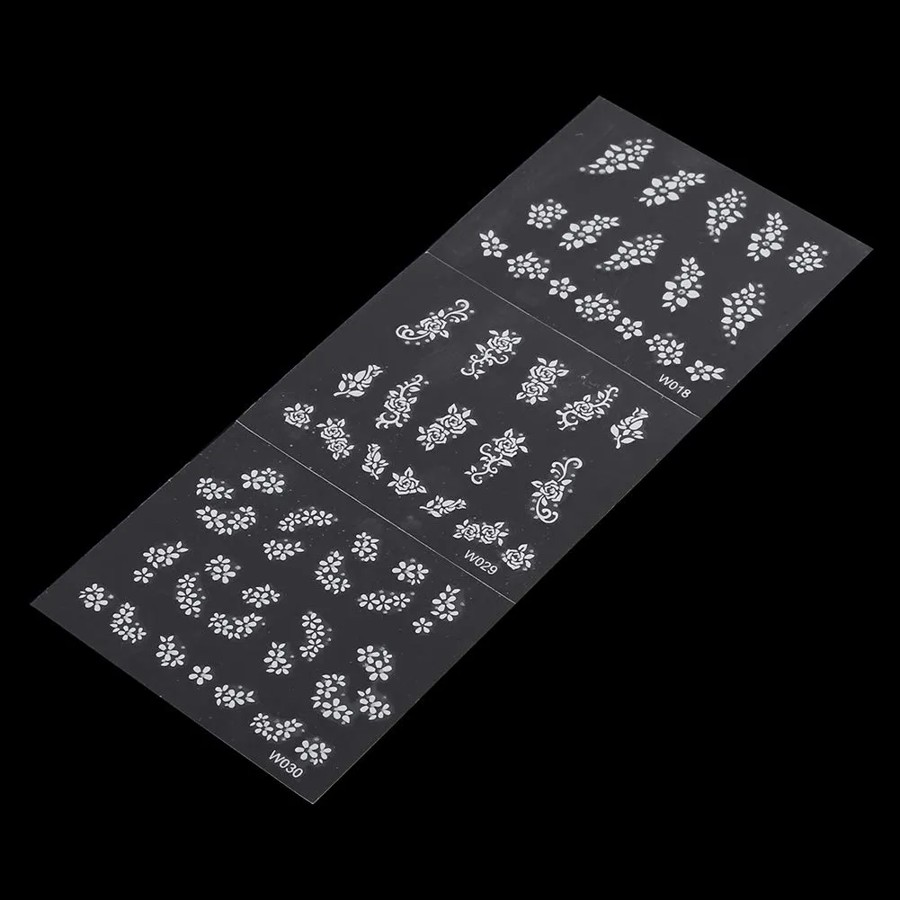 Uxsiya Nagelsticker 3D Blumen 50 Blatt mehrfarbig