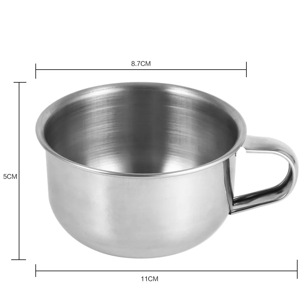 Uxsiya Rasierschale Edelstahl 11cm mit Griff