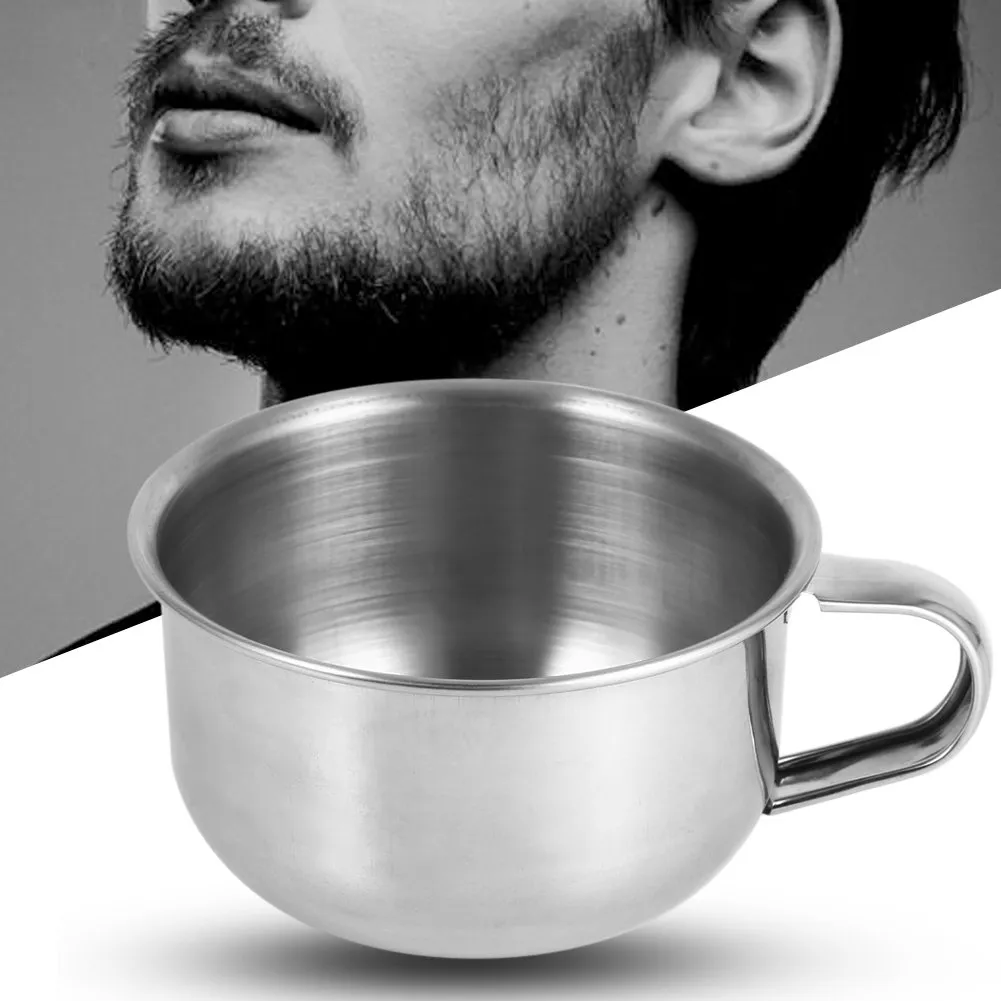 Uxsiya Rasierschale Edelstahl 11cm mit Griff