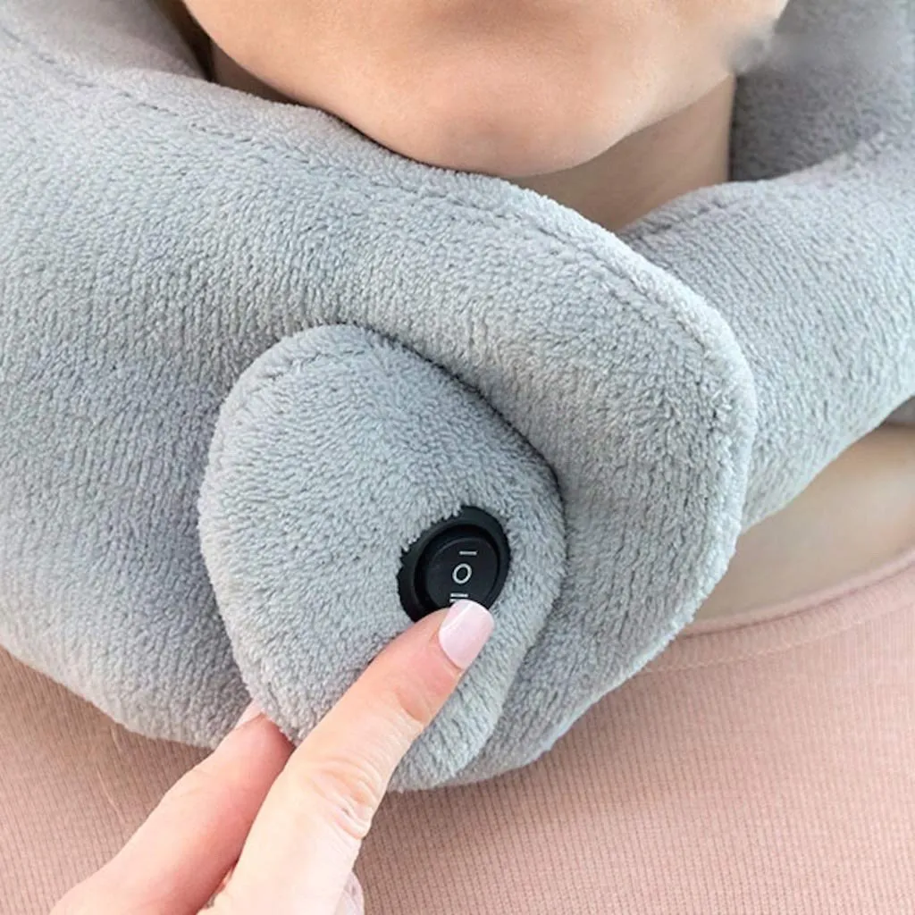 Uxsiya Vibrationsmassagekissen Nackenkissen U-Form kabellos